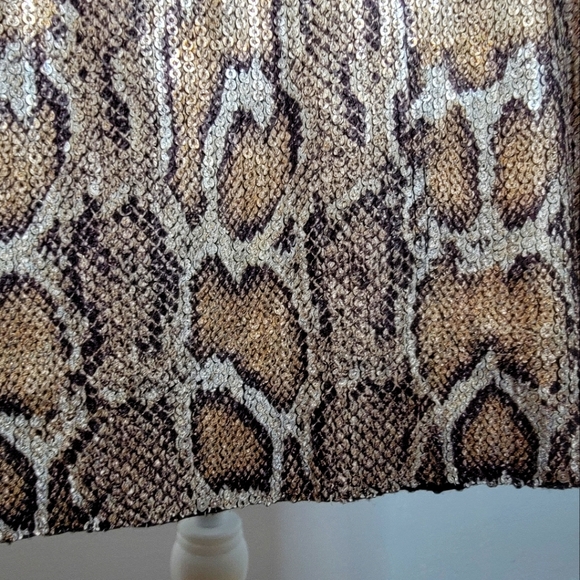 Zara Sequin Python Print Midi Skirt - Picture 8 of 8